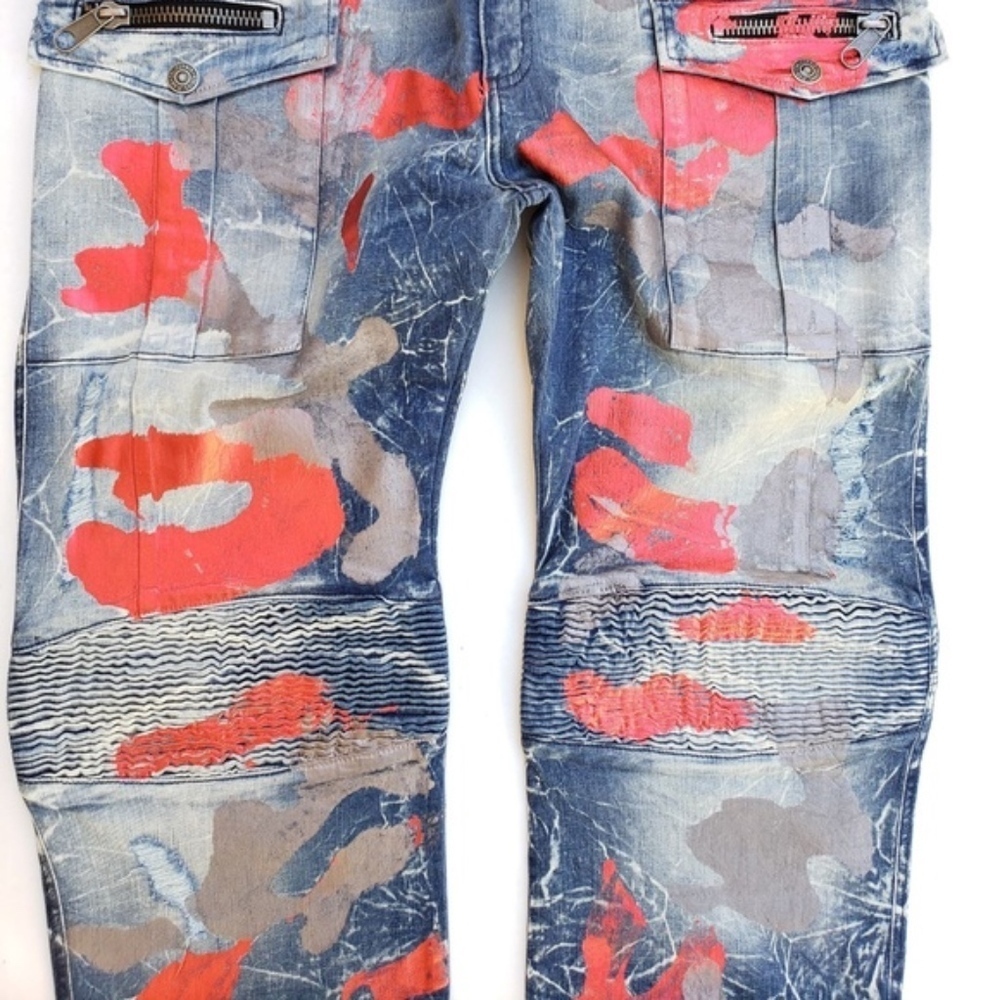 NEW ROBIN'S JEAN Tintin Slim Biker Coated - Picture 3 of 8
